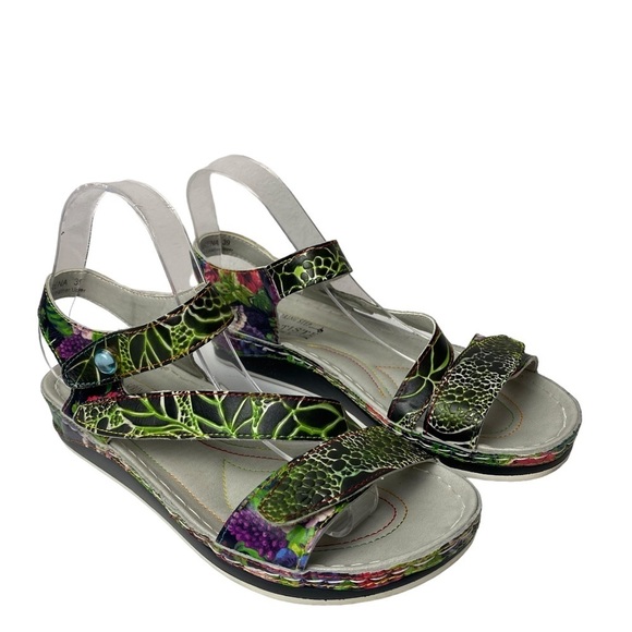 Spring Strep L'Artiste Carena Wedge Sandals size US 8.5 - Picture 3 of 5